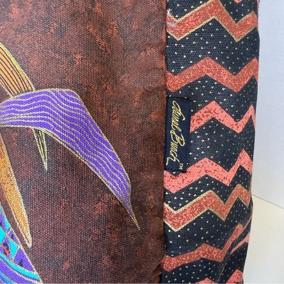 Laurel Burch Native Horses Travel Large Tote Bag Colorful, Cotton Western Whimsy - Picture 4 of 16